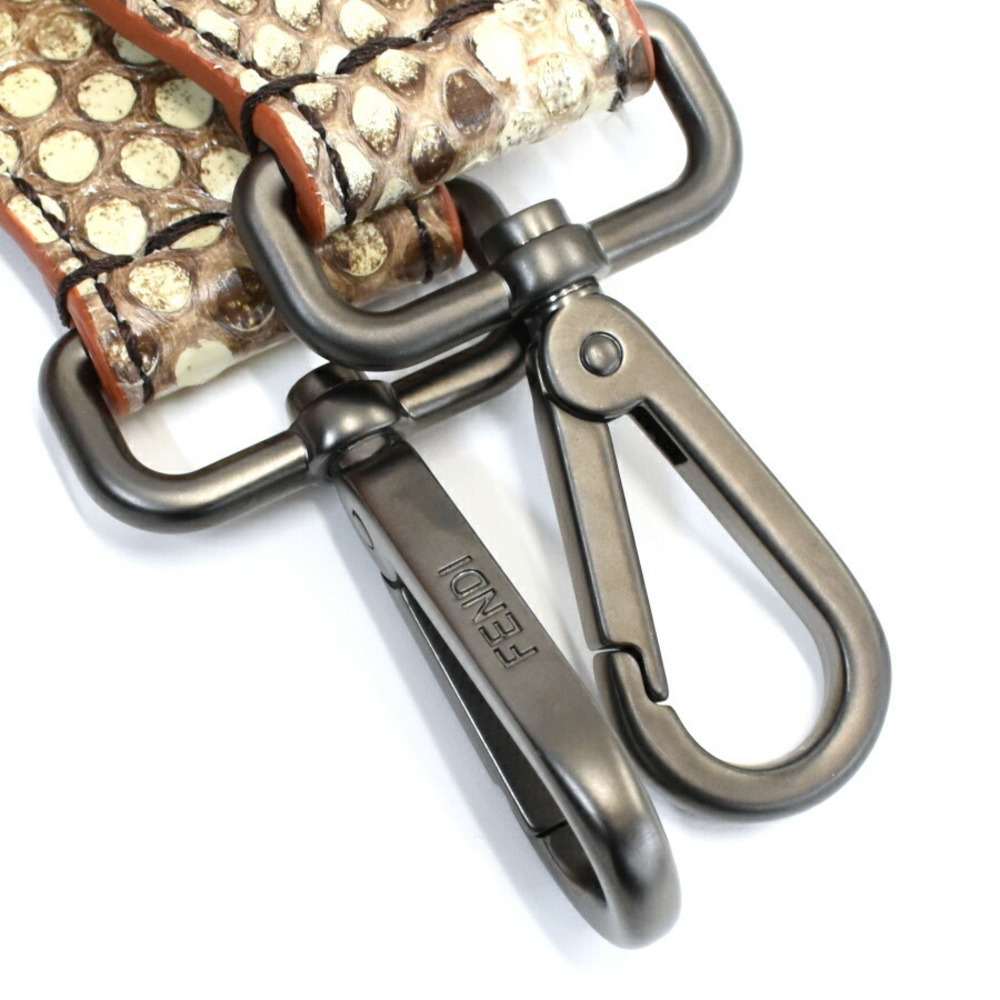 Fendi You Brown Bag Leather Python Accessory Shou… - image 5